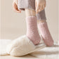 3 Pairs Women's Plush Non-Slip Crew Socks with Thick Fleece Lining and Cozy Warm Fit