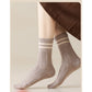 3 Pairs Women's Cable Knit Crew Socks with Ribbed Cuffs and Soft Warm Cotton Blend