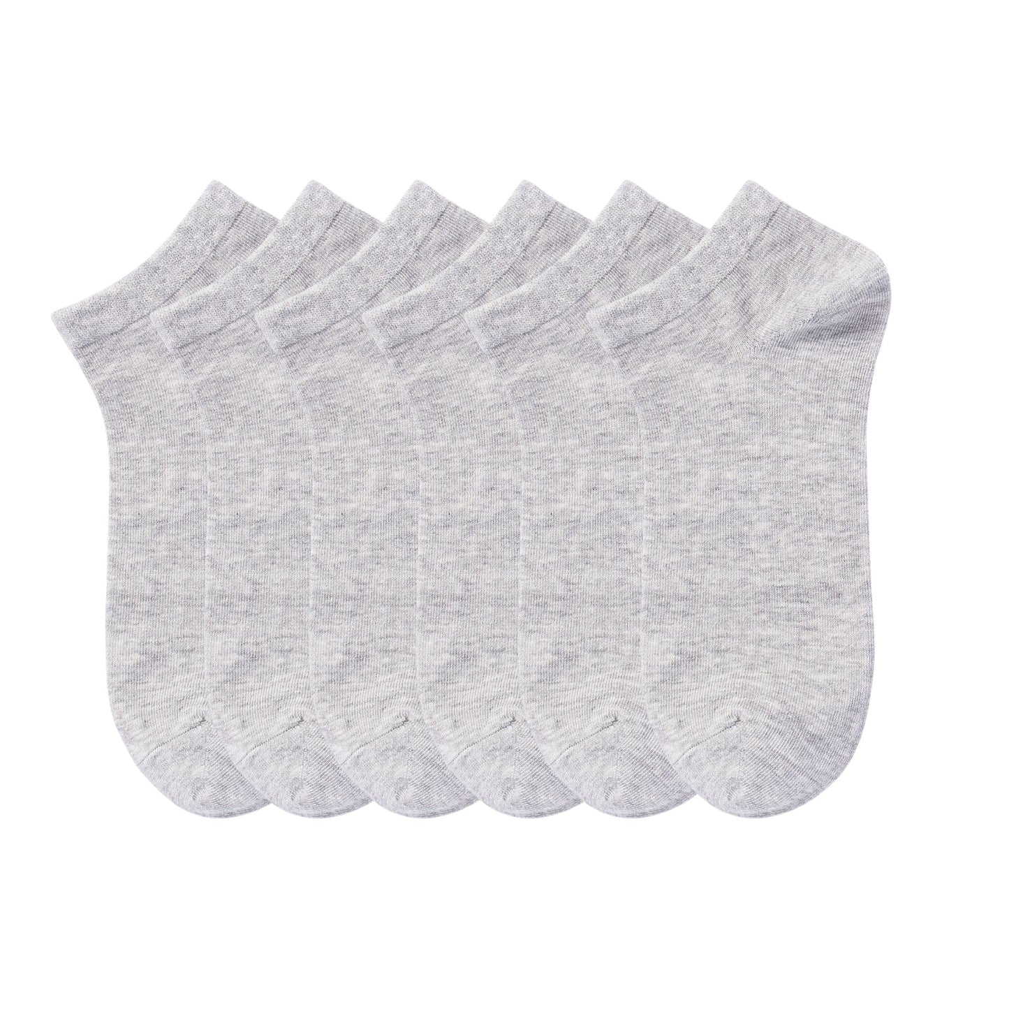 6-Pair Pure Cotton Low Cut Socks Antibacterial Soft Breathable Everyday Comfort Fit