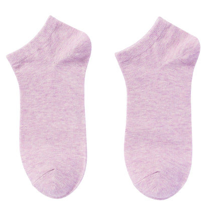 6-Pair Pure Cotton Low Cut Socks Antibacterial Soft Breathable Everyday Comfort Fit