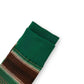 3 Pairs Cotton Crew Socks with Retro Colored Striped Patterns and Comfortable Classic