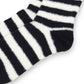 3-Pair Plush Home Socks Striped Panda Design Cozy Crew Style for Everyday Comfort