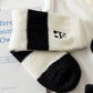 3-Pair Plush Home Socks Striped Panda Design Cozy Crew Style for Everyday Comfort