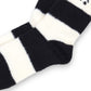 3-Pair Plush Home Socks Striped Panda Design Cozy Crew Style for Everyday Comfort