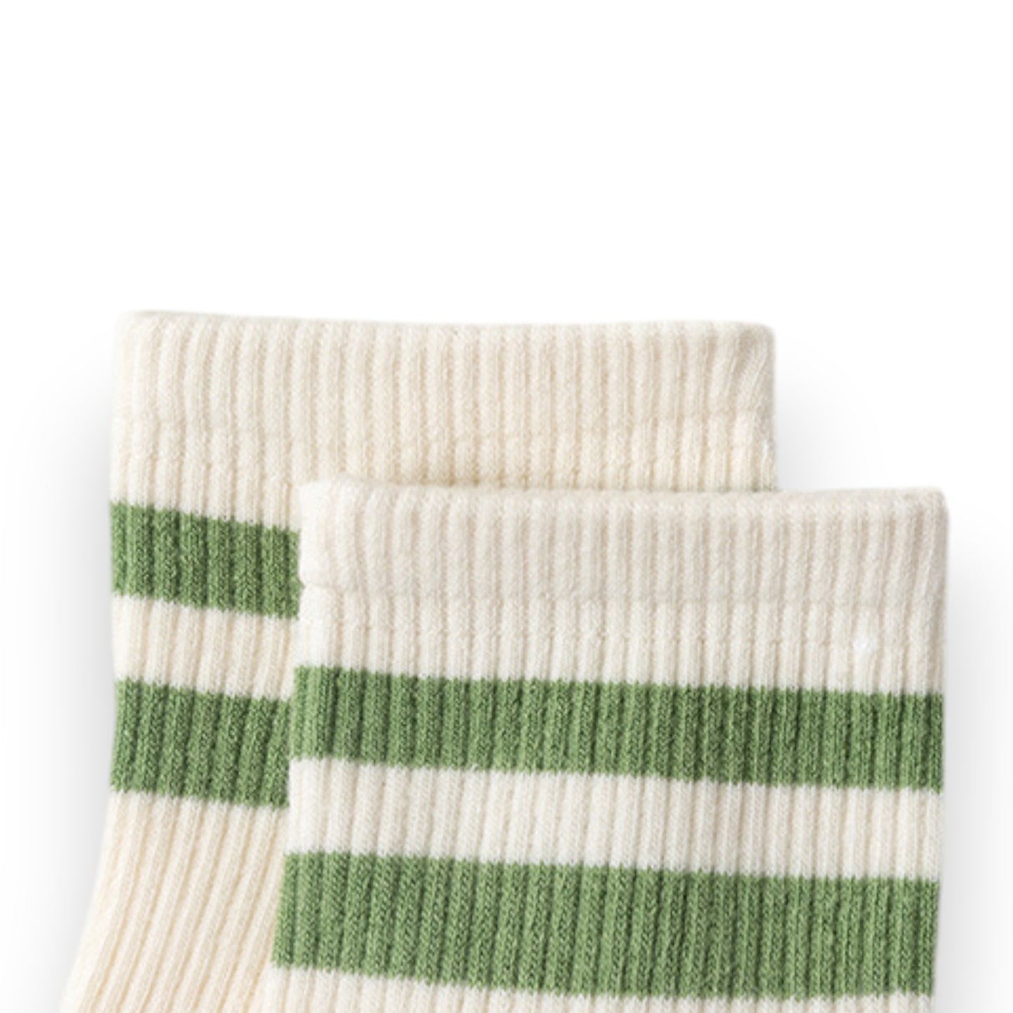 3-Pair Antibacterial and Breathable Ribbed Ankle Socks with Double Stripe Cuffs