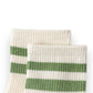 3-Pair Antibacterial and Breathable Ribbed Ankle Socks with Double Stripe Cuffs