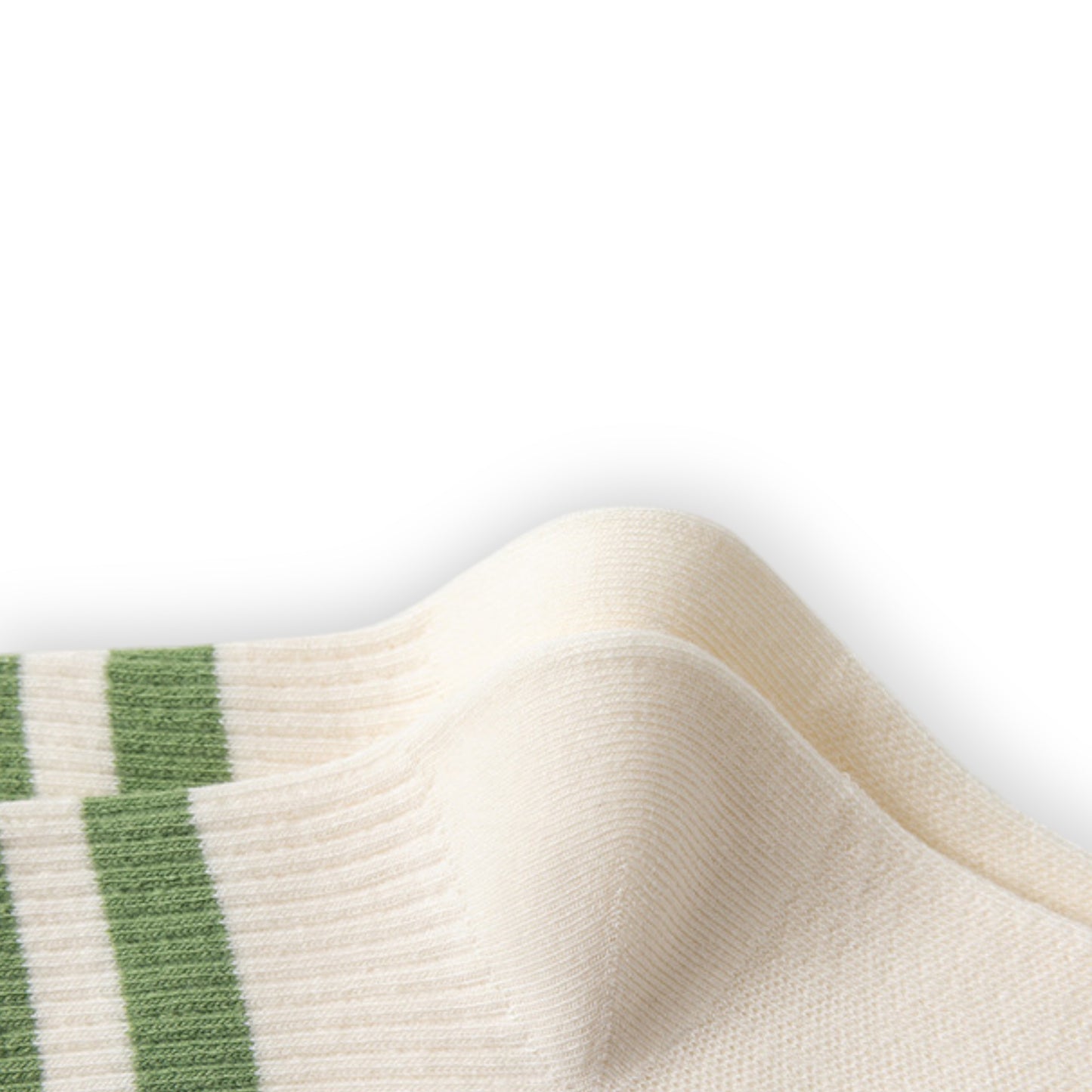 3-Pair Antibacterial and Breathable Ribbed Ankle Socks with Double Stripe Cuffs