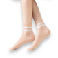 3-Pair Antibacterial and Breathable Ribbed Ankle Socks with Double Stripe Cuffs