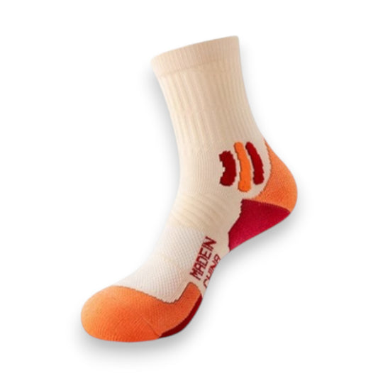 3 Pair Pack Sports Crew Socks with Color Block Toes Cushioned Soles and Ribbed Knit Design