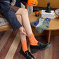 3-Pack Crew Socks with Ribbed Cuffs in Festive Halloween Design