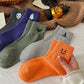 3-Pack Crew Socks with Ribbed Cuffs in Festive Halloween Design