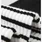3 Pack Crew Socks Set Ribbed Knit Athletic Stripe and Classic Pattern Casual Everyday Wear