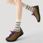 3 Pack Crew Socks Set Ribbed Knit Athletic Stripe and Classic Pattern Casual Everyday Wear