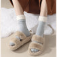 3-Pair Plush Cuffed Crew Socks Soft Knit Ribbed Design Comfortable Everyday Wear