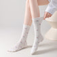 3 Pair Pack Quarter Socks with Knit Patterns Lace Trim and Bow Detail