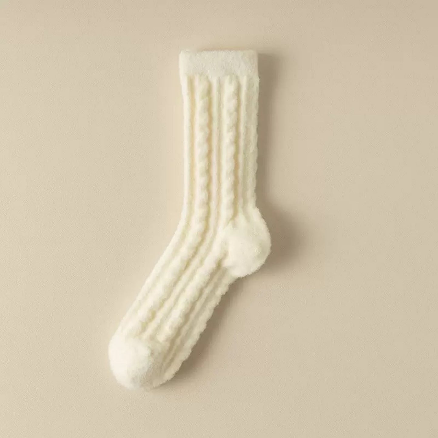 4 Pairs Cable Knit Quarter Socks Soft Stretch Fabric Cozy Everyday Wear