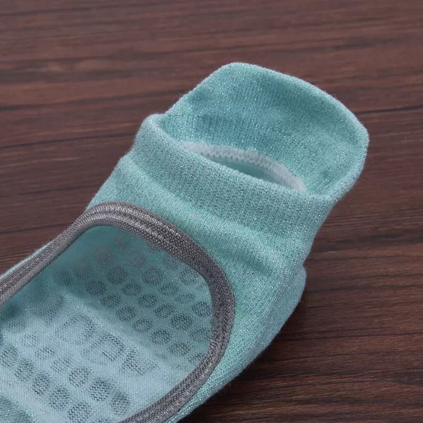 3-Pack Quarter Cut Ballet Grip Socks with Slightly Shiny Stretch Knit and Anti-Slip Sole