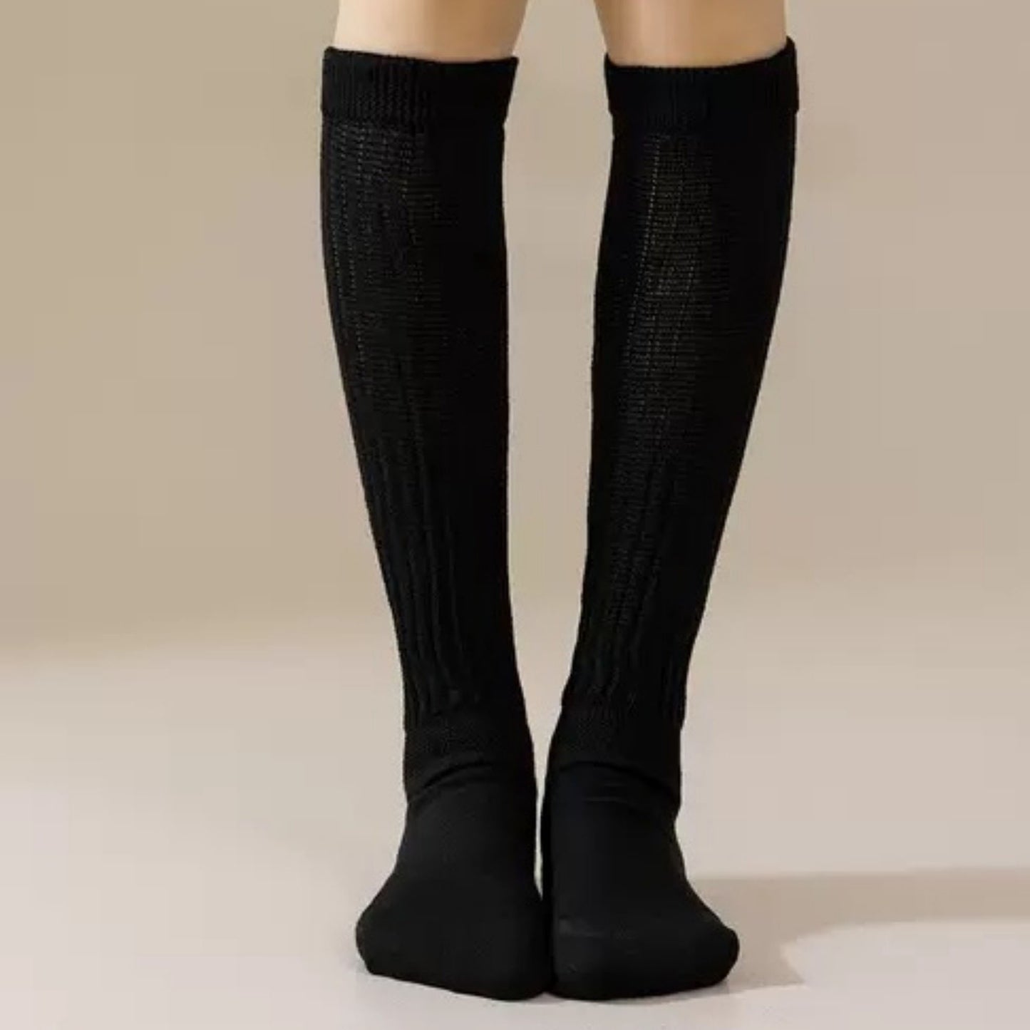 3-Pack Scrunch Grip Socks with Non-Slip Sole Soft Stretch Knit Fabric and Ribbed Ankle Design