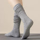 3-Pack Scrunch Grip Socks with Non-Slip Sole Soft Stretch Knit Fabric and Ribbed Ankle Design
