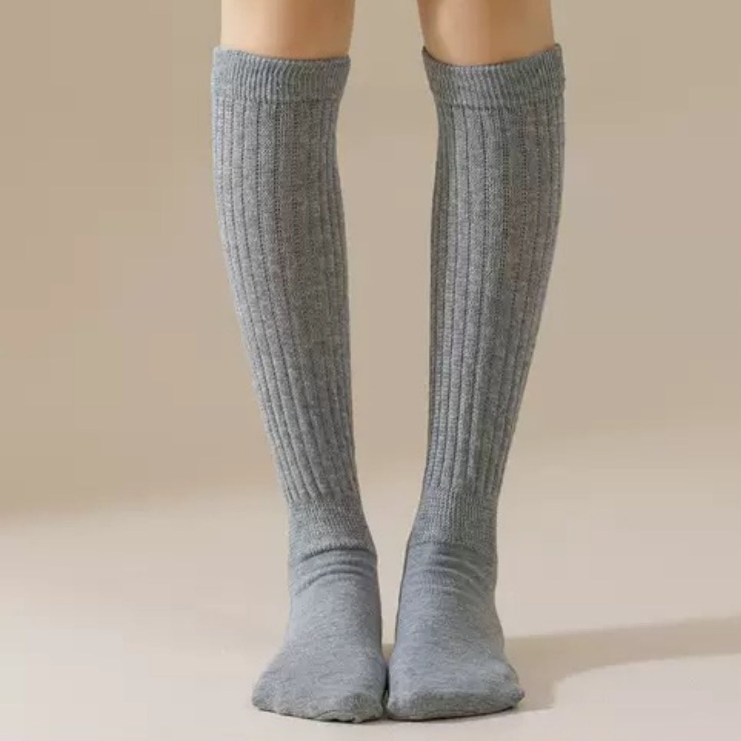 3-Pack Scrunch Grip Socks with Non-Slip Sole Soft Stretch Knit Fabric and Ribbed Ankle Design