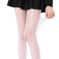 2-Pack Sheer Patterned Hosiery with Stretch Fishnet Design and Vertical Stripe Detailing