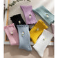 4 Pairs Ribbed Knit Socks with Daisy Embroidery Lettuce Edge Cuffs Soft Stretch Fabric