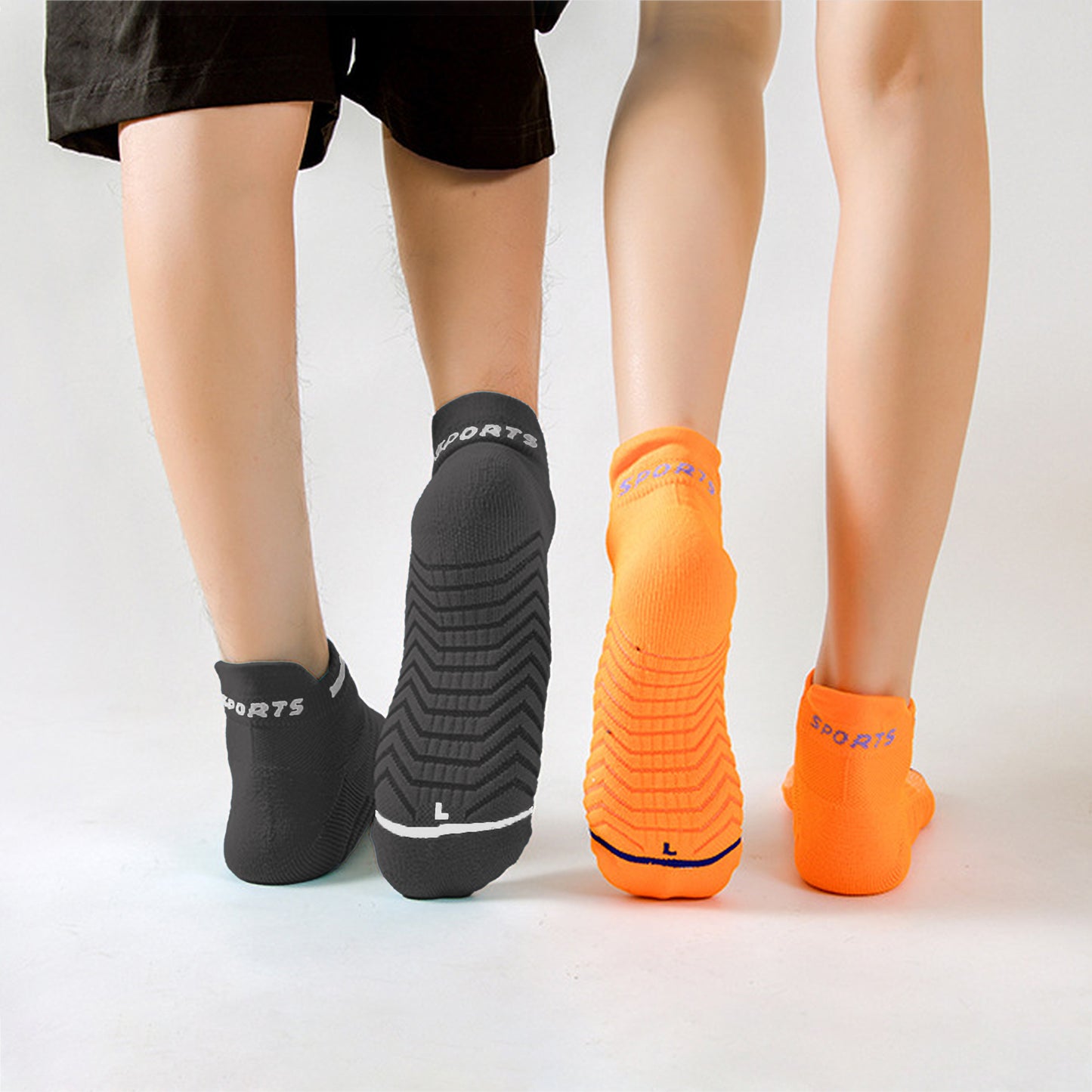 Anti-Slip Athletic Ankle Socks 6pk - for Running & Training