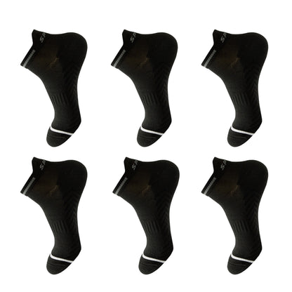 Anti-Slip Athletic Ankle Socks 6pk - for Running & Training