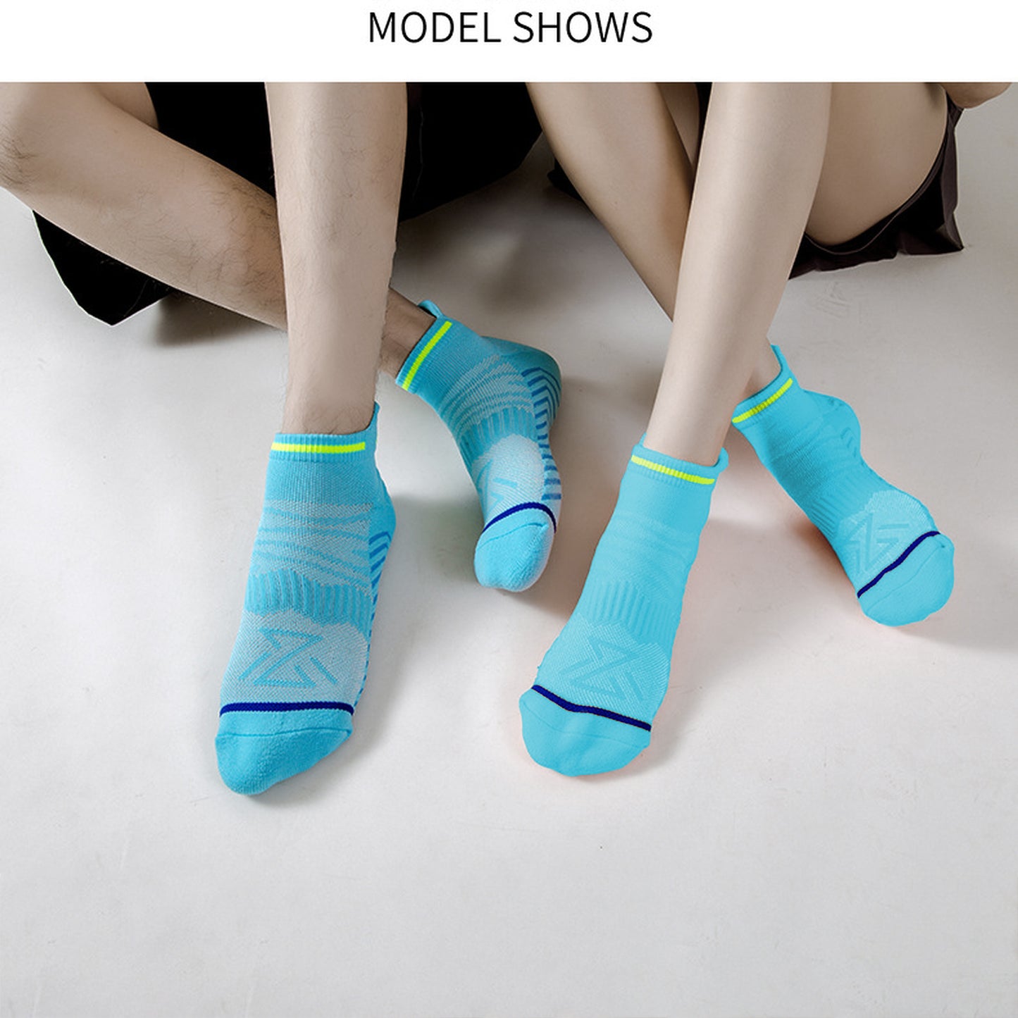 Anti-Slip Athletic Ankle Socks 6pk - for Running & Training