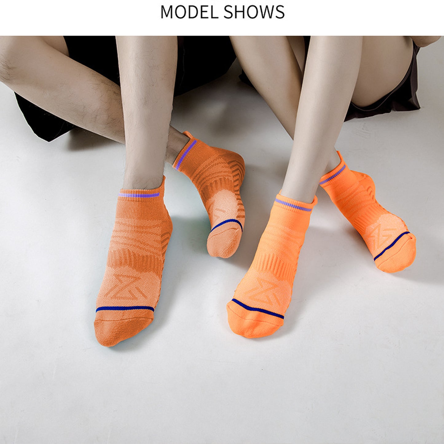 Anti-Slip Athletic Ankle Socks 6pk - for Running & Training