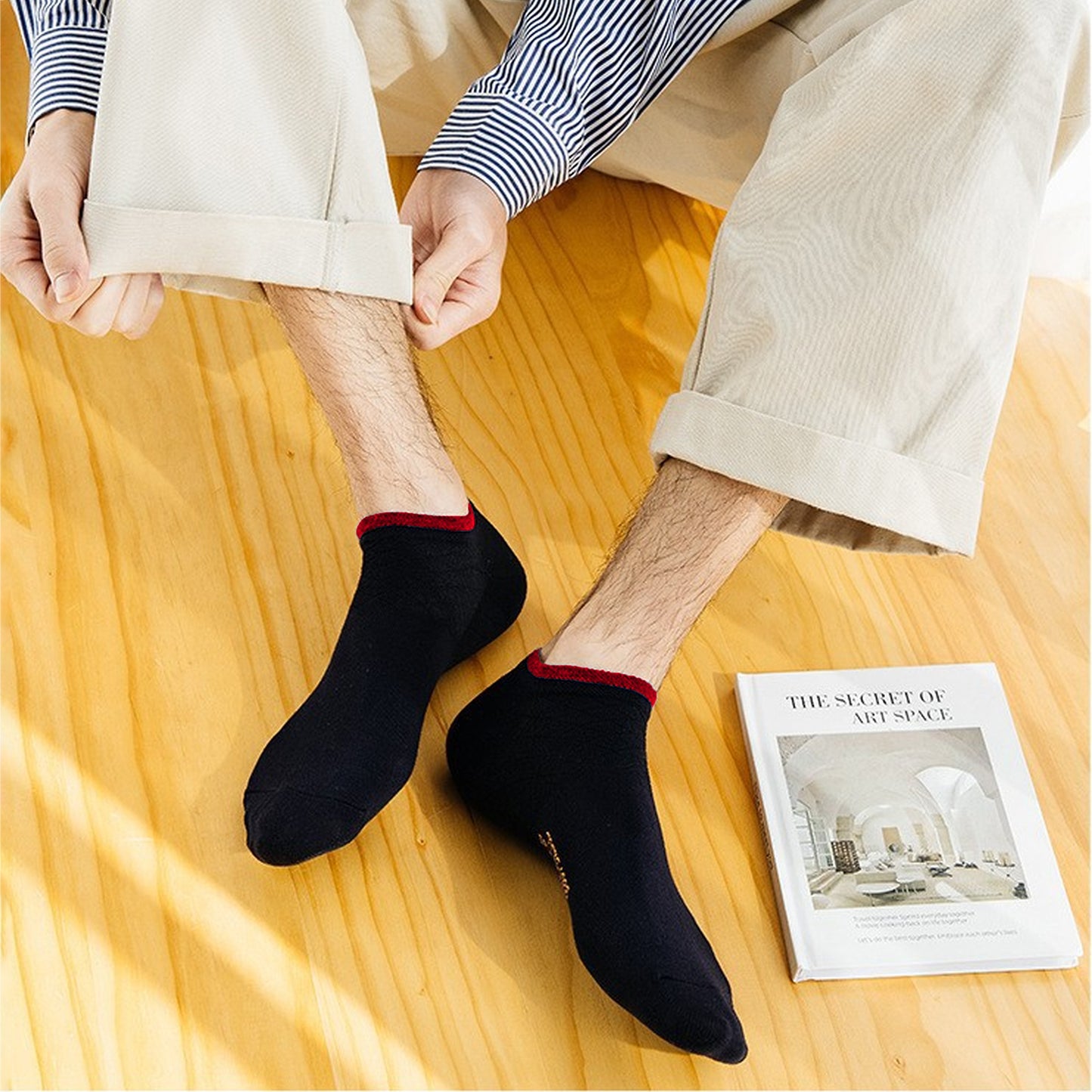 Men's No - Show Athletic Socks 6pk with Accents