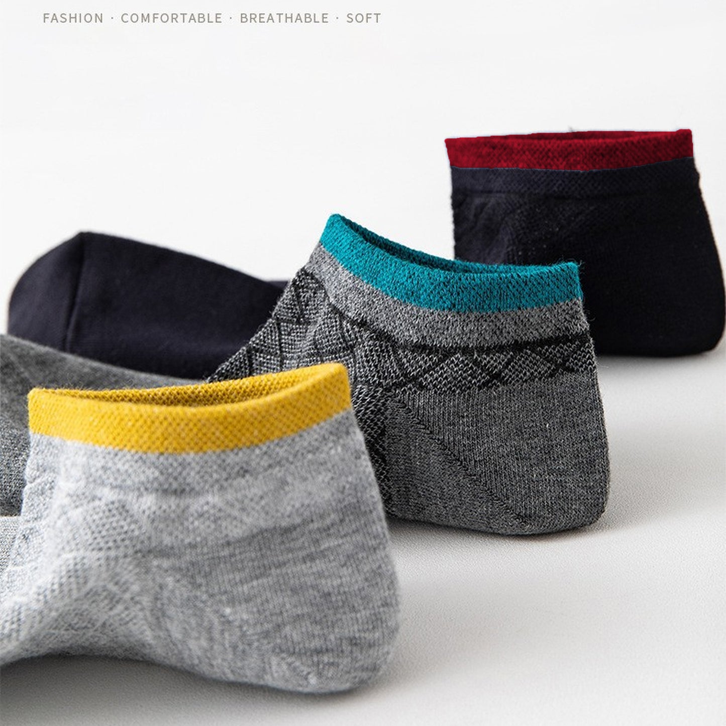 Men's No - Show Athletic Socks 6pk with Accents