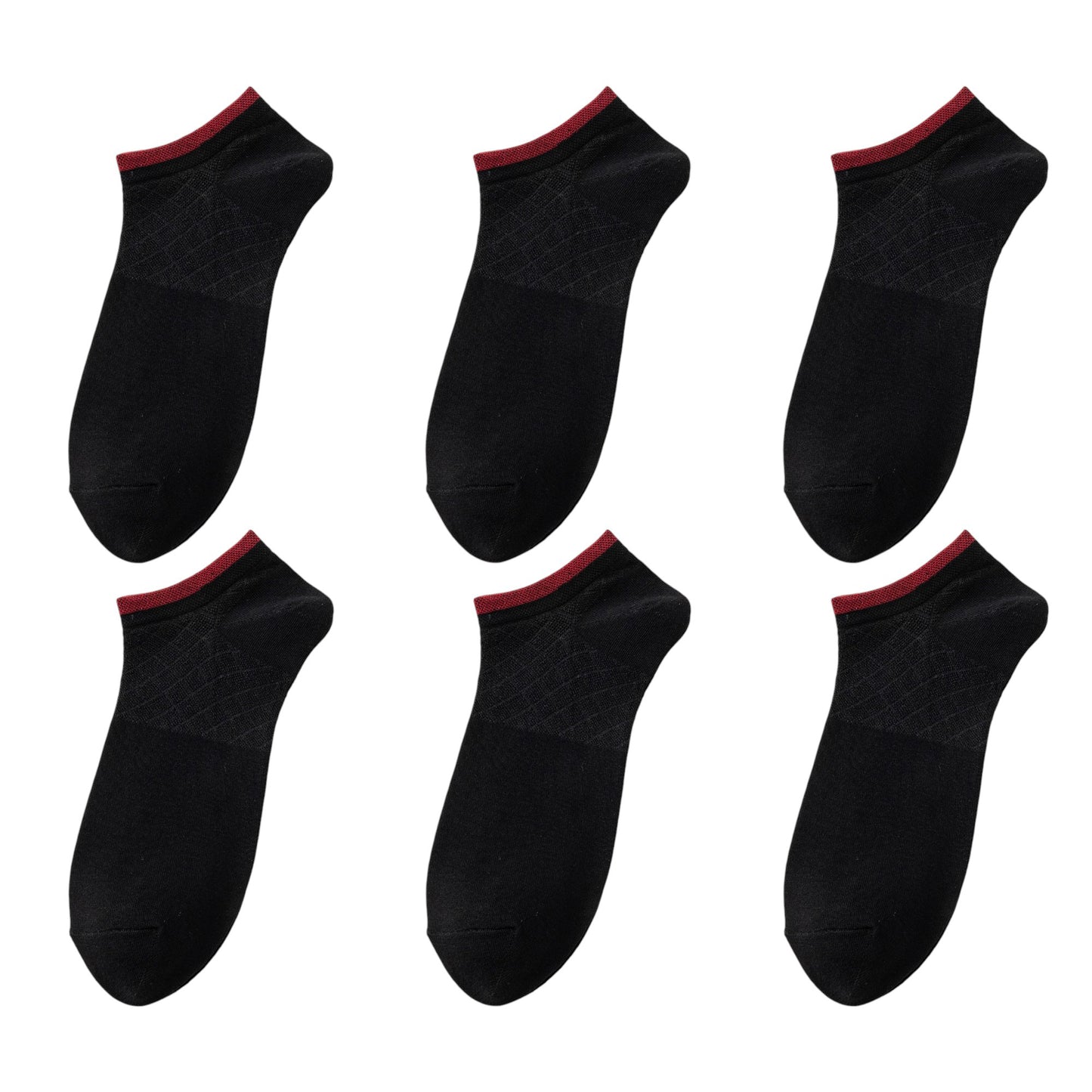 Men's No - Show Athletic Socks 6pk with Accents
