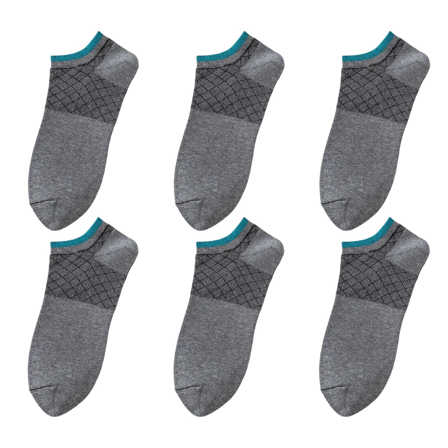 Men's No - Show Athletic Socks 6pk with Accents