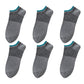 Men's No - Show Athletic Socks 6pk with Accents