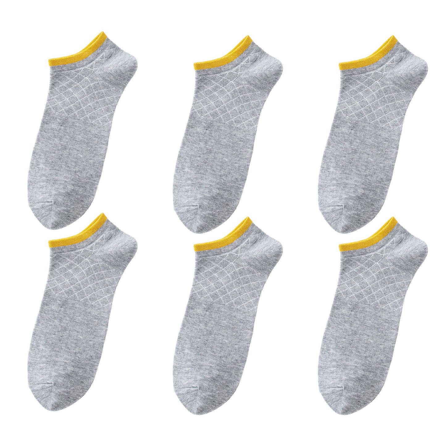 Men's No - Show Athletic Socks 6pk with Accents