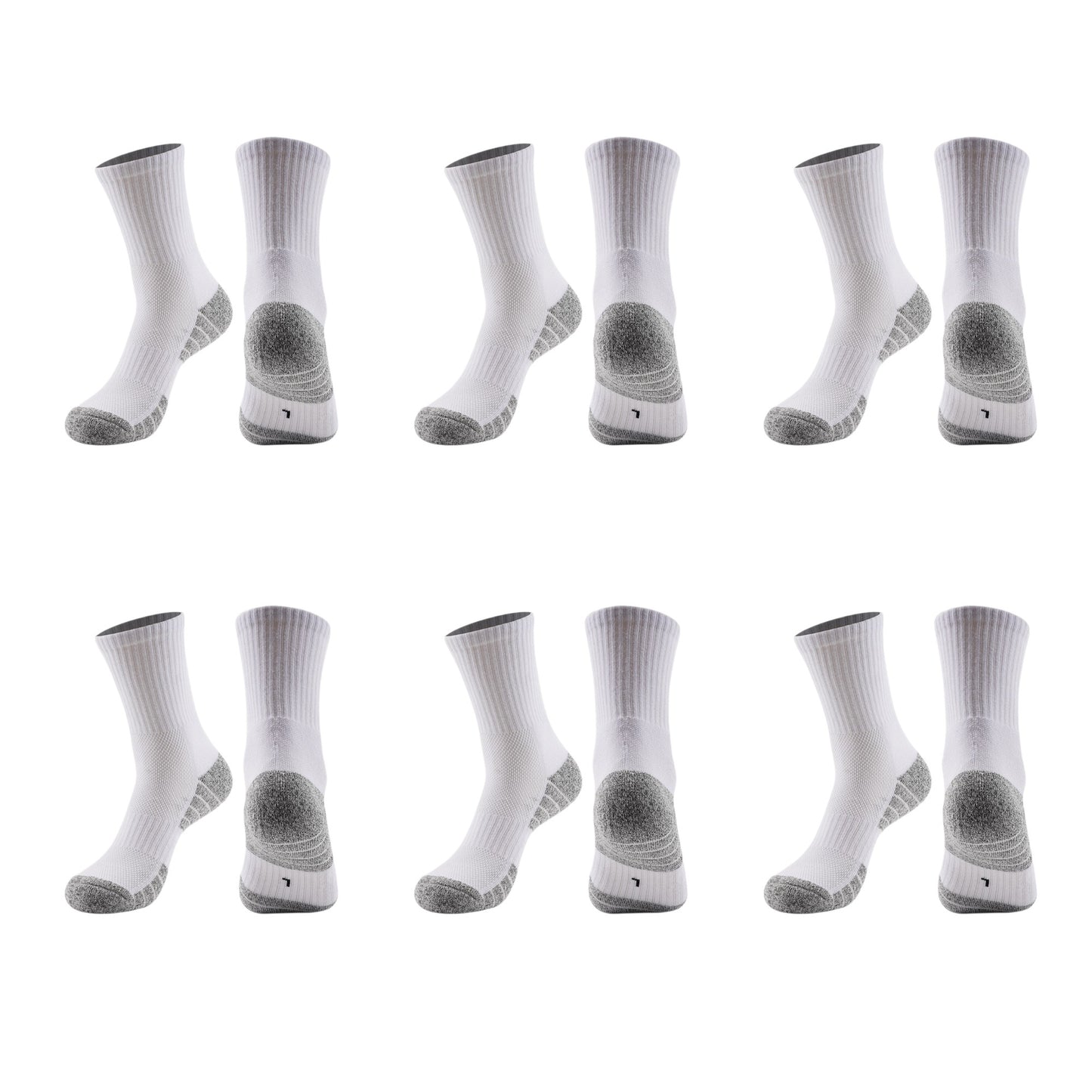 Men's Crew Athletic Socks 6pk with Accents