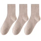 3 - Pack Classic Crew Socks with Soft Stretch Knit Fabric and Comfortable Ribbed Cuff