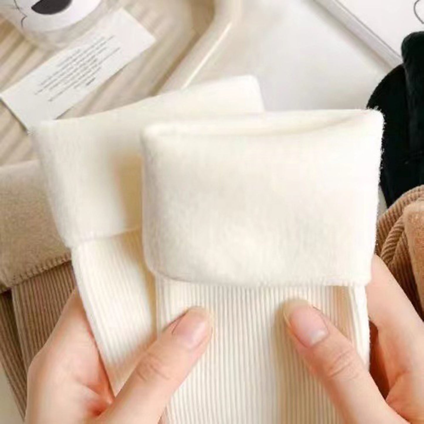 3-Pair Soft Ribbed Crew Socks Set with Stretch Comfort Fabric, Reinforced Cuffs, Breathable Knit Design and Everyday Cozy Wear Giftable Pack