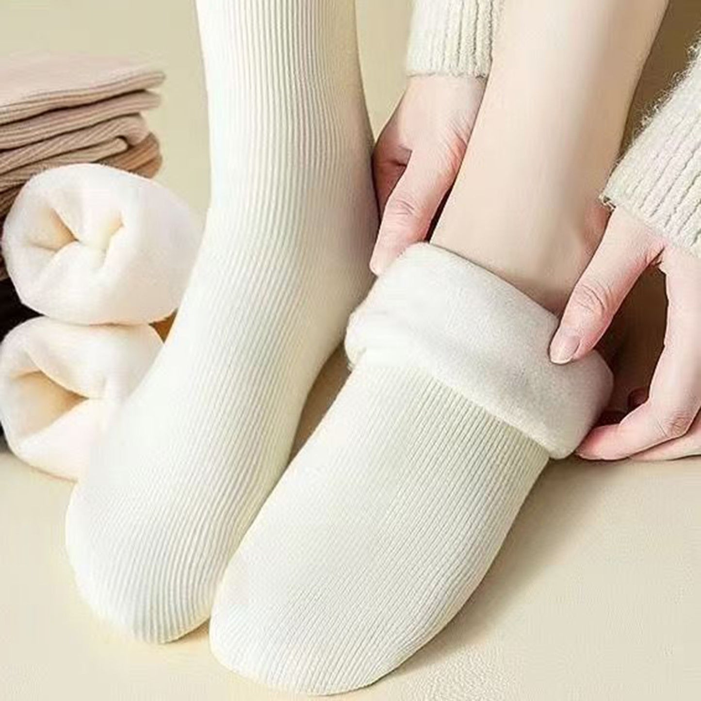 3-Pair Soft Ribbed Crew Socks Set with Stretch Comfort Fabric, Reinforced Cuffs, Breathable Knit Design and Everyday Cozy Wear Giftable Pack