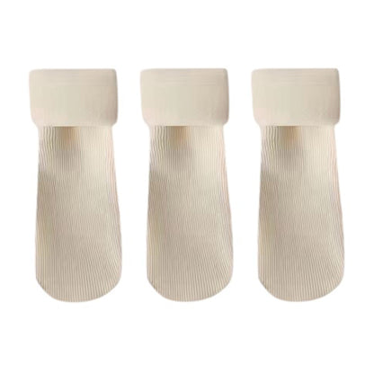 3-Pair Soft Ribbed Crew Socks Set with Stretch Comfort Fabric, Reinforced Cuffs, Breathable Knit Design and Everyday Cozy Wear Giftable Pack