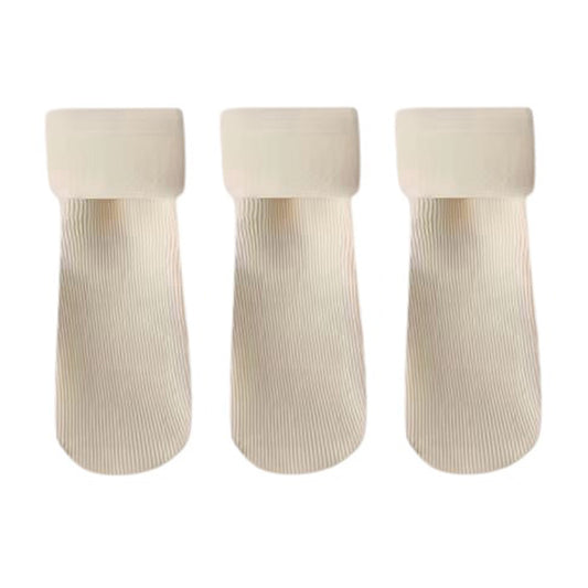3-Pair Soft Ribbed Crew Socks Set with Stretch Comfort Fabric, Reinforced Cuffs, Breathable Knit Design and Everyday Cozy Wear Giftable Pack