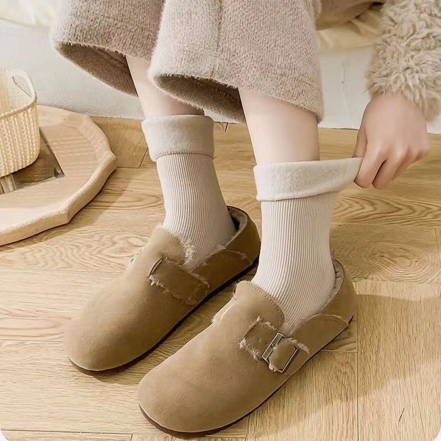 3-Pair Soft Ribbed Crew Socks Set with Stretch Comfort Fabric, Reinforced Cuffs, Breathable Knit Design and Everyday Cozy Wear Giftable Pack