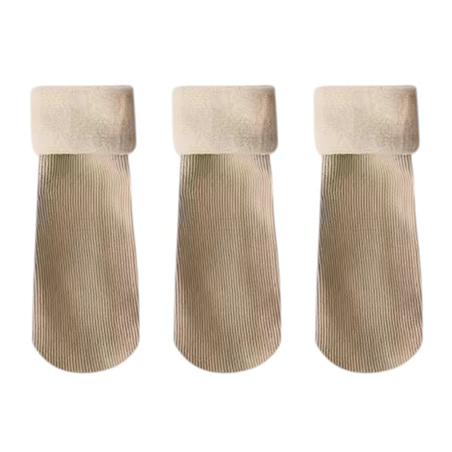 3-Pair Soft Ribbed Crew Socks Set with Stretch Comfort Fabric, Reinforced Cuffs, Breathable Knit Design and Everyday Cozy Wear Giftable Pack
