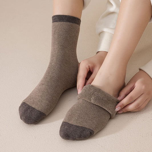 3 - Pack Colorblock Crew Socks with Soft Knit Fabric and Reinforced Heel and Toe