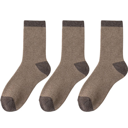 3 - Pack Colorblock Crew Socks with Soft Knit Fabric and Reinforced Heel and Toe