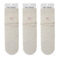 3 - Pack Crew Socks with Embroidered Bow Detail and Soft Ribbed Knit Fabric