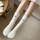 3 - Pack Crew Socks with Embroidered Bow Detail and Soft Ribbed Knit Fabric