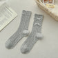 6pk Women's Knee - High Socks with Bow Details