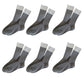 6pk Color - Block Crew Socks with Bow Embroidery